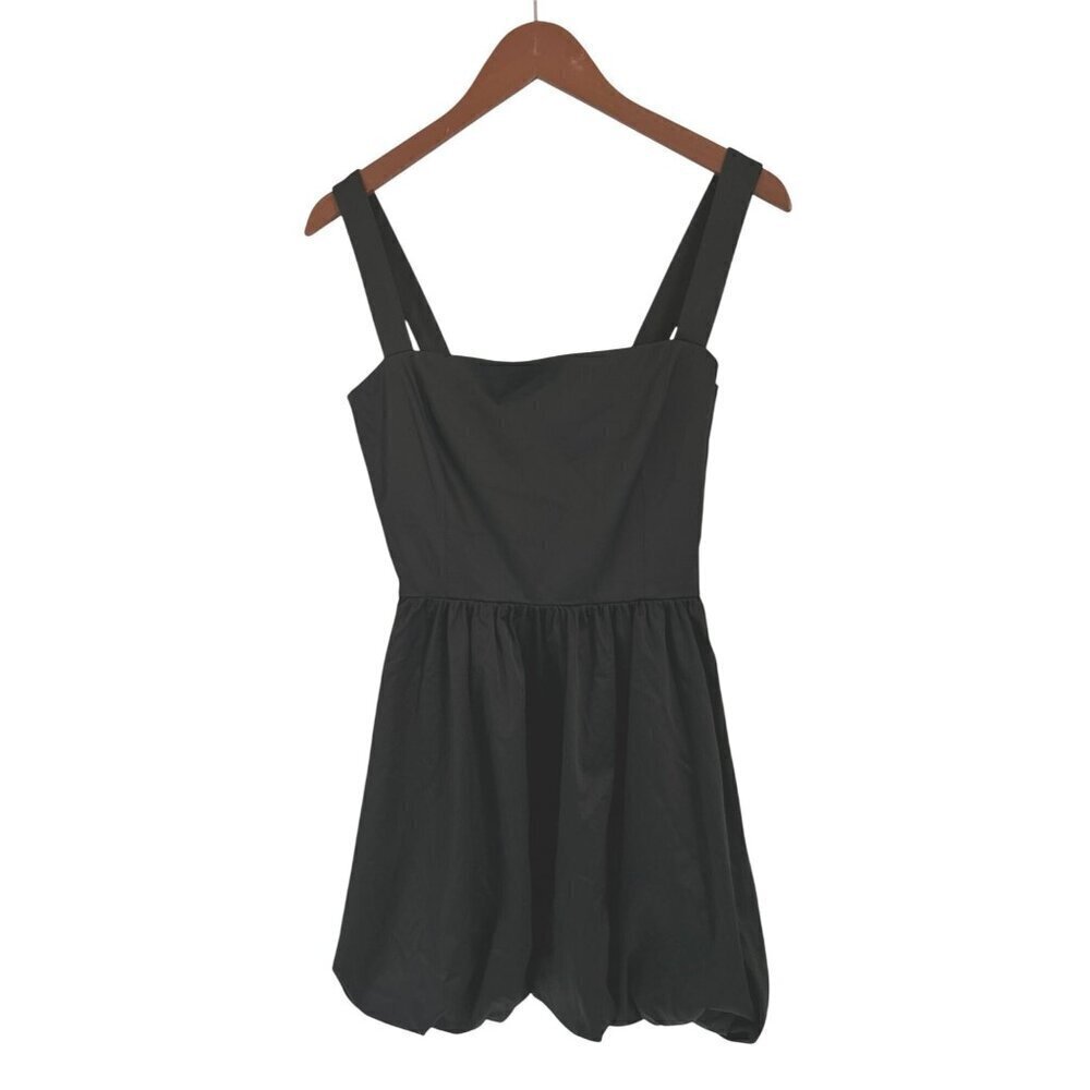 Blumarine black cocktail dress made in Italy babydoll dress satin - XSmall